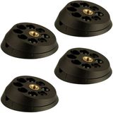 Sotech 4 stuks Tafelpootgarnituur TWIST'N TURN voor meubelpoten tot Ø 60 mm met M10 schroefdraad, unieke kantelfunctie in vijf standen: 0°, 5,5°, 10,5°, 13,5° en 15°