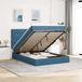 Maison Exclusive - Cadre de lit ottoman avec matelas, bleu foncé, 140x200 cm, velours