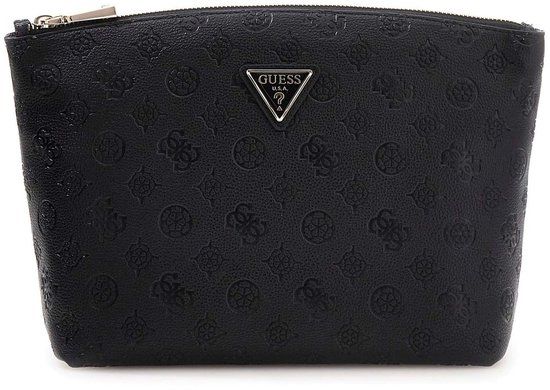 GUESS Wilder Top Zip Cosmetic Bag Black