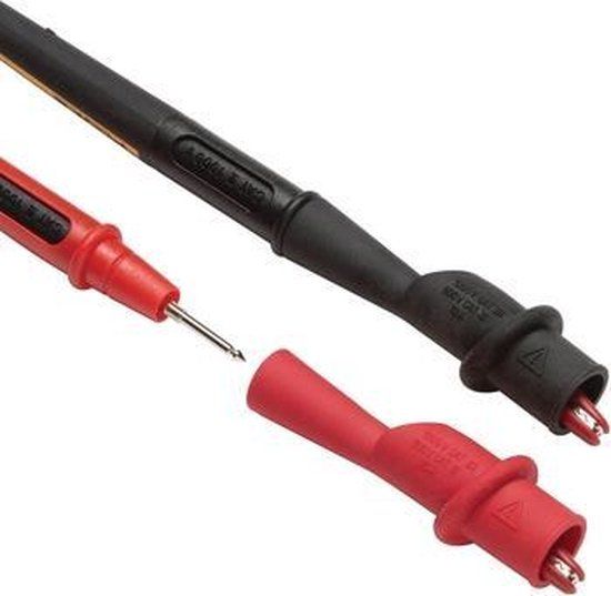 Fluke AC175 Veiligheids-krokodilklemmenset Bus 2 mm CAT IV 600 V, CAT III 1000 V Rood, Zwart