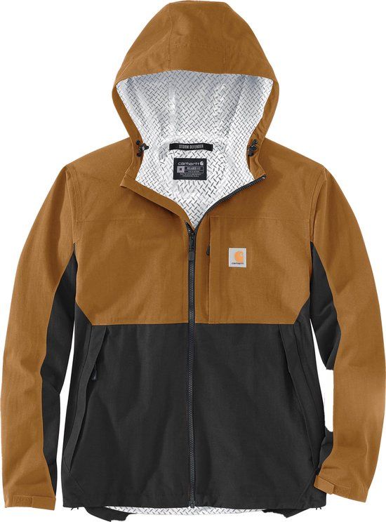 Carhartt Monterey Regenjas - Bruin/zwart - S