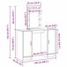 vidaXL Kaptafel Lichtgrijs 102 x 33 x 135 cm Bewerkt hout