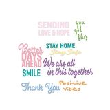 Sizzix Thinlits Die Set 8PK Good Vibes | 665030 | Metal Cutting Die for Cardmaking, Scrapbooking, Papercraft and More