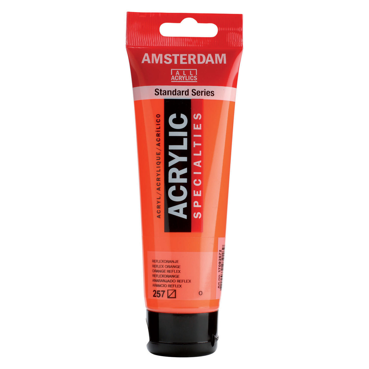 Amsterdam Standard tube 120 ml Reflexoranje halftransparante acrylverf reflex oranje