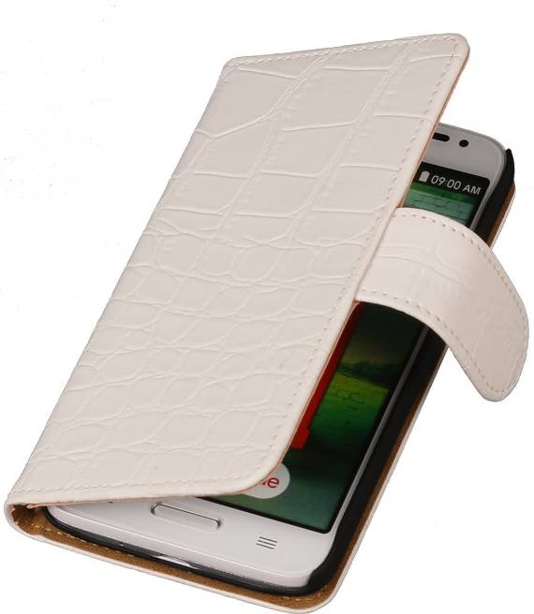 Best Cases Nokia Lumia 530 Book Case Croco Wit - Hoesje