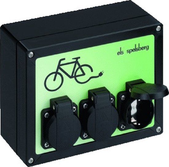 Spelsberg Laadpaal voor Elektrische Fiets, 3-fase, 3,5kW, Zwart