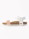 Bayton Tyche Sandalen Zalm Roze / Wit