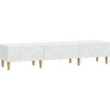 Maison Exclusive Meuble TV exclusif - Dimensions : 147 x 34,5 x 30 cm - Couleur : blanc - Matériau : bois composite