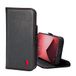 TORRO Housse de téléphone en cuir Compatible avec iPhone 13 - Couverture en cuir véritable de qualité avec compartiments pour cartes et fonction de support horizontal (Noir)