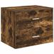 vidaXL Wandgemonteerde Badkamerkast Gerookt eiken 62,5 x 44,5 x 50 cm