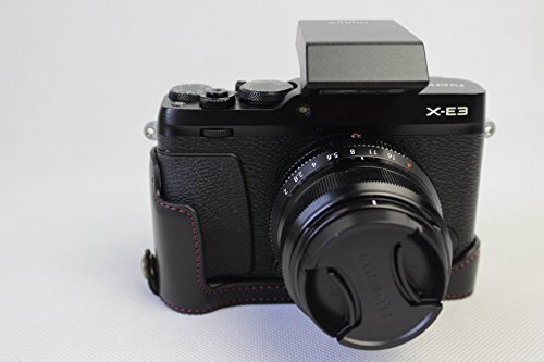 Zakao X-E3 Case, PU Lederen Half Bottom Opening Versie Holster Camera Case Met Handriem Beschermende Cover Bag Case voor Fujifilm Fuji X-E3 XE3 (Zwart)