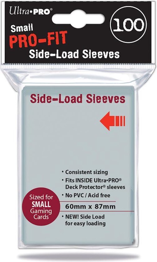Ultra Pro Sleeves Fit Clear Small Side Load