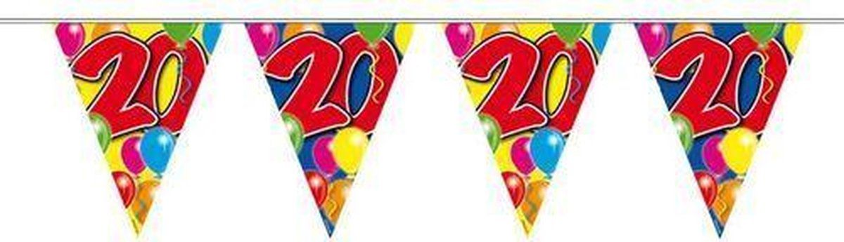 Folat Slingers 20 Jaar 10m - Vlaggenlijn - Veelkleurig