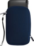 kwmobile Carrying Case Compatible with Nintendo 3DS XL - Neoprene Console Pouch with Zipper - Navy Blue