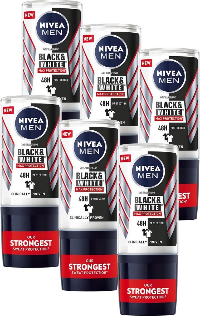 Nivea MEN Black & White Max Protection Anti-Transpirant Roller - 50ml