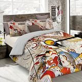 Sogni D'autore Italian Bed Linen dekbedovertrek, dubbel, 100% katoen, multicolor SD63, dubbel