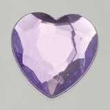 EFCO Decoratieve stenen acryl facet Set hartjes 8/12 / 18 mm 30/10 / 10 stuks licht mauve, 20x10x2 cm