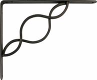 Amig - Wandplankbeugel - Metalen plankbeugel - Hoekplank - Planksteun - Staal - Zwart - Afmetingen: 150x125 mm - Max. aanbevolen gewicht: 195 kg
