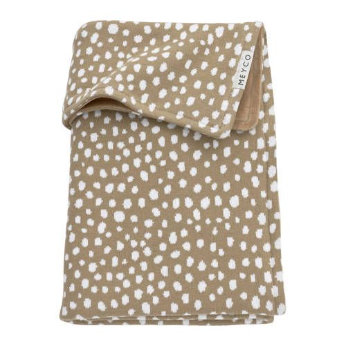 Meyco Baby Wiegdeken Velvet Cheetah - 75x100 cm - Taupe