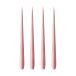 ester & erik Lot de 4 bougies laquées old rose, 32 cm