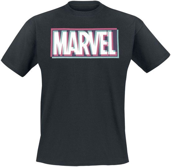 Marvel Glitch Logo Heren T-shirt - zwart - XXL