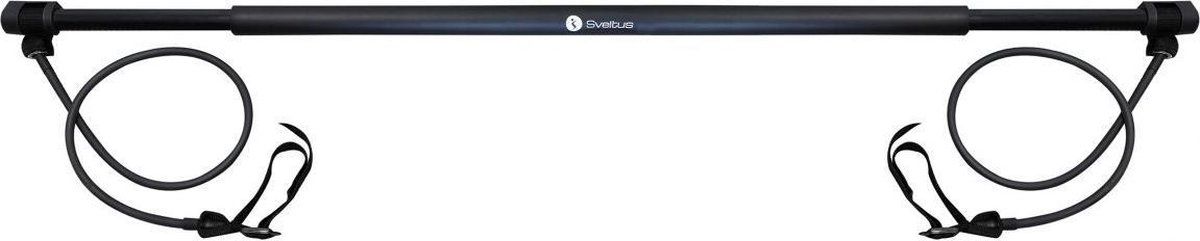 Sveltus Gymbar Met Weerstandsbanden 130 Cm Zwart