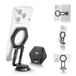 NEEWER Dubbele magnetische statiefhouder met boogtype basis, verstelbare aluminium mobiele telefoonhouder, compatibel met MagSafe iPhone Samsung Android voor video-opname, PA161