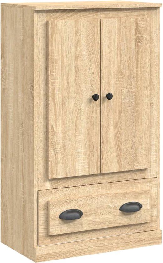 vidaXL Hoge kast 60x35,5x103,5 cm bewerkt hout sonoma eikenkleurig