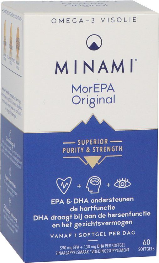 Minami MorEPA Original 60 softgels - Omega 3 - Sinaasappel