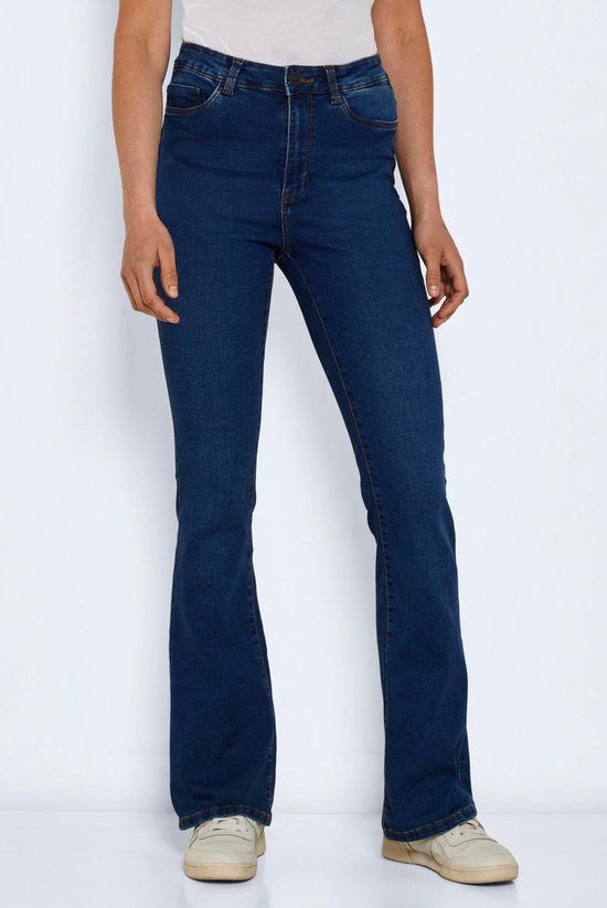 NOISY MAY NMSALLIE HW FLARE JEANS - Women's - W31/L32 - Medium Blue Denim