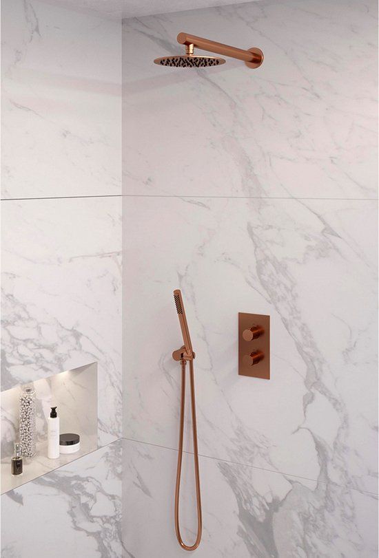 BRAUER Copper Edition 3-weg inbouw regendouche set - Koper
