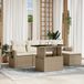 Maison Exclusive - Ensemble de meubles de jardin 6 pièces avec canapé et coussins, beige, en polyrotin