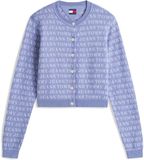 Tommy Jeans Tjw Aop Crop Crew Ca Trui - Blauw - S