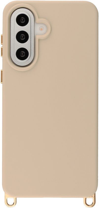 Selencia Hoesje - Geschikt voor Samsung Galaxy A57 (5G) - Rivièra geschikt voor MagSafe Backcover met afneembare haakjes - Milky Latte