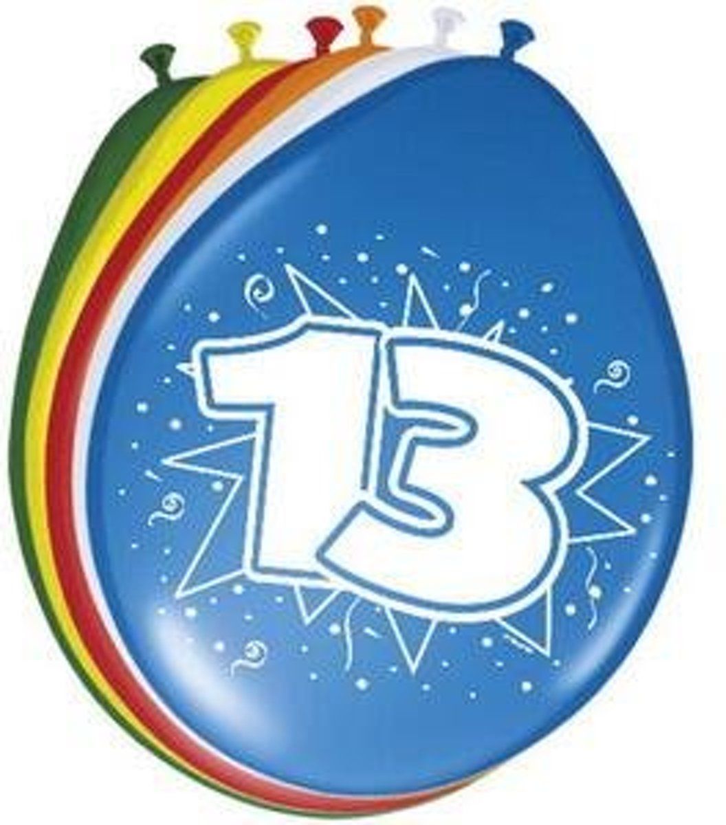 Folat 13 Jaar Ballonnen 30cm 8 stuks