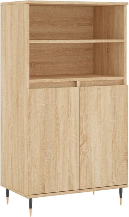 vidaXL Hoge kast 60x36x110 cm bewerkt hout sonoma eikenkleurig