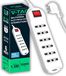 V-TAC prise multiple peu encombrante avec 6 - Super stable - 6 prises 10/16 A bypass 2P+T - Fiche 16 A