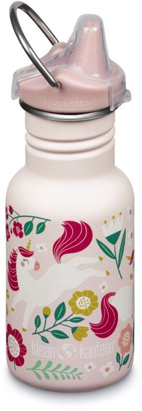 Klean Kanteen Kinder Drinkfles Classic Narrow 355ml/12oz met sippydop - Leaping Unicorns