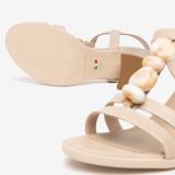 NeroGiardini Tamigi Tr Aulla Natural 92 Sandalen Dames Wit Leer Maat 38