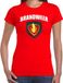 Bellatio Decorations Brandweer met embleem verkleed t-shirt rood voor dames - brandweervrouw - carnaval verkleedkleding / kostuum L