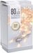 Merkloos Kerstverlichting - 2x - 80 LED lampjes - Warm Wit - 6 meter - Lichtsnoer - Transparant Snoer