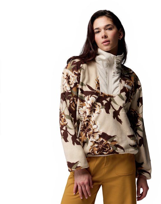 Columbia Sequoia Grove™ Printed Fleece Met Halve Rits Beige M Vrouw