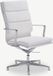 Furnicher Levi Vergaderstoel - Zitting en rugleuning in leer - Verchroomd frame - Blanc