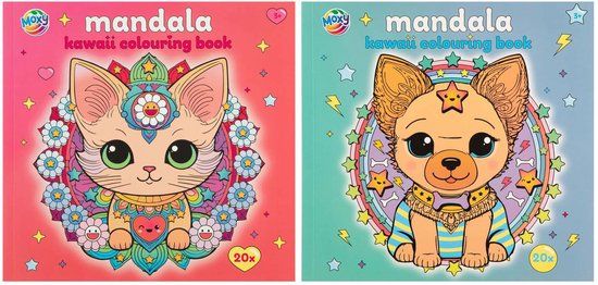 Top1Toys Creative Craft Group Mandala Kawaii Kleurboek - 20 Vellen