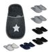 Relaxdays Pantoufles en feutre - 6 paires - taille 36-45 - antidérapant - étoile