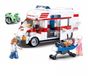 Sluban Town Ambulance Ziekenauto bouwspeelgoed kinderen vanaf 6 jaar – Constructiespeelgoed bouwdoos met 328 bouwstenen – M38-B1065
