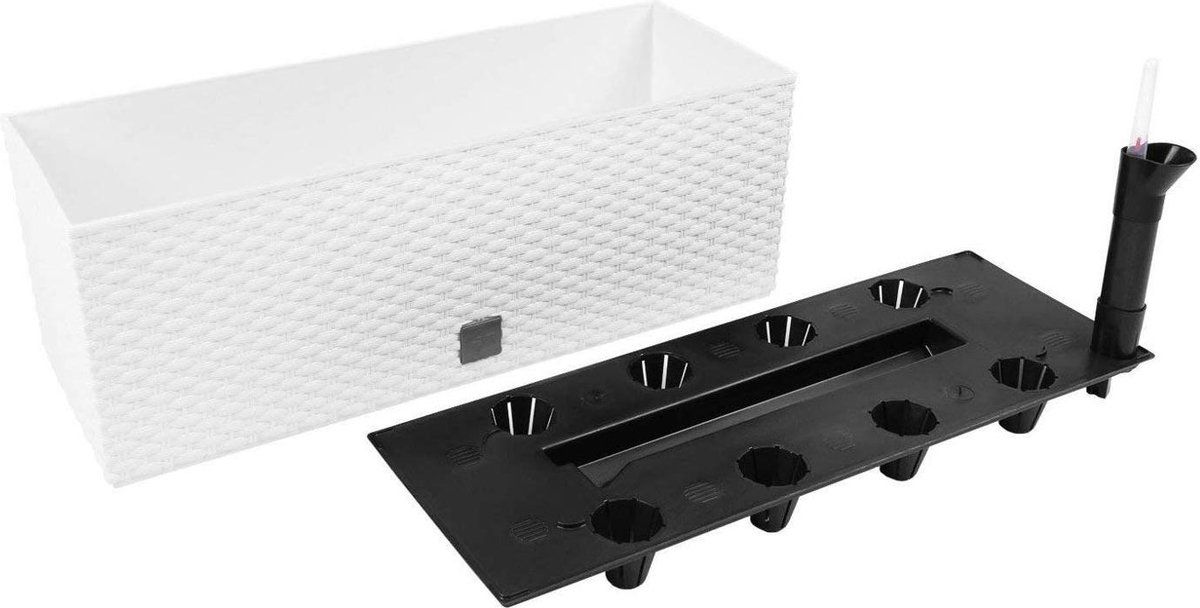 Prosperplast Bloempotdoos + Rato Case irrigatiesysteem - Wit - 5905197196268