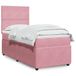 Maison Exclusive - Lit boxspring avec matelas, rose, 90x190 cm, velours