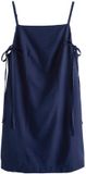 Next Dames Linnenrijke Zomerse Bandjesjurk met Vierkante Hals - Blauw