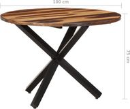 vidaXL Eettafel 100x100x75 cm Acaciahout Honingkleur